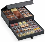 Hotel Chocolat Classic Cabinet 600g – Assortment of 61 Milk, White and Dark Chocolates – Large Chocolate Gift Box for Birthday