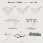 【One Day Only】17 Pcs Pots and Pans Set Non Stick Kitchen Cookware Sets - Image 3