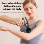 Mini Massage Gun 6 Speeds With 4 Massage Heads mesin urut kaki Foot Neck Massager Muscle Relaxation - Image 3