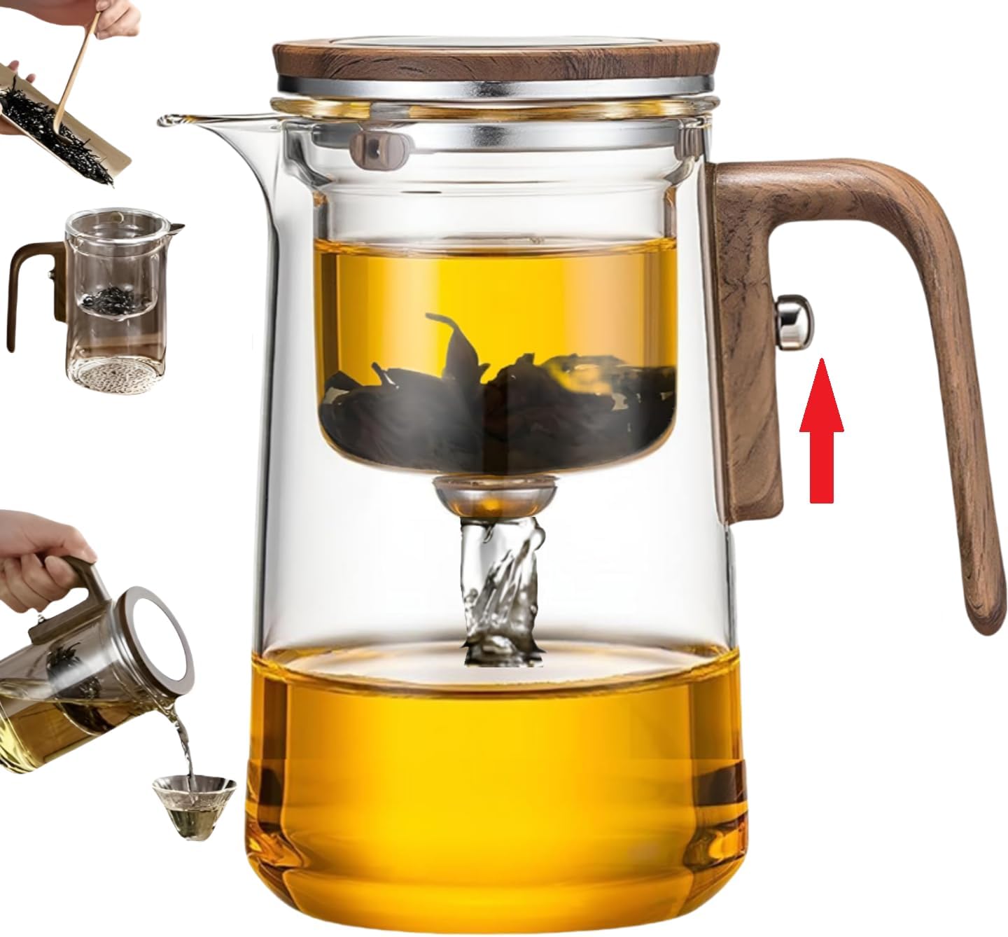61LvKBXKofL._AC_SL1440_ Enchanti Tea Pot, Creative Witchcraft Magic Glass Teapot, Detachable Loose Tea Glass Infuser, Ideal for Tea Maker -27oz (Approx. 800 ml) - Image 1