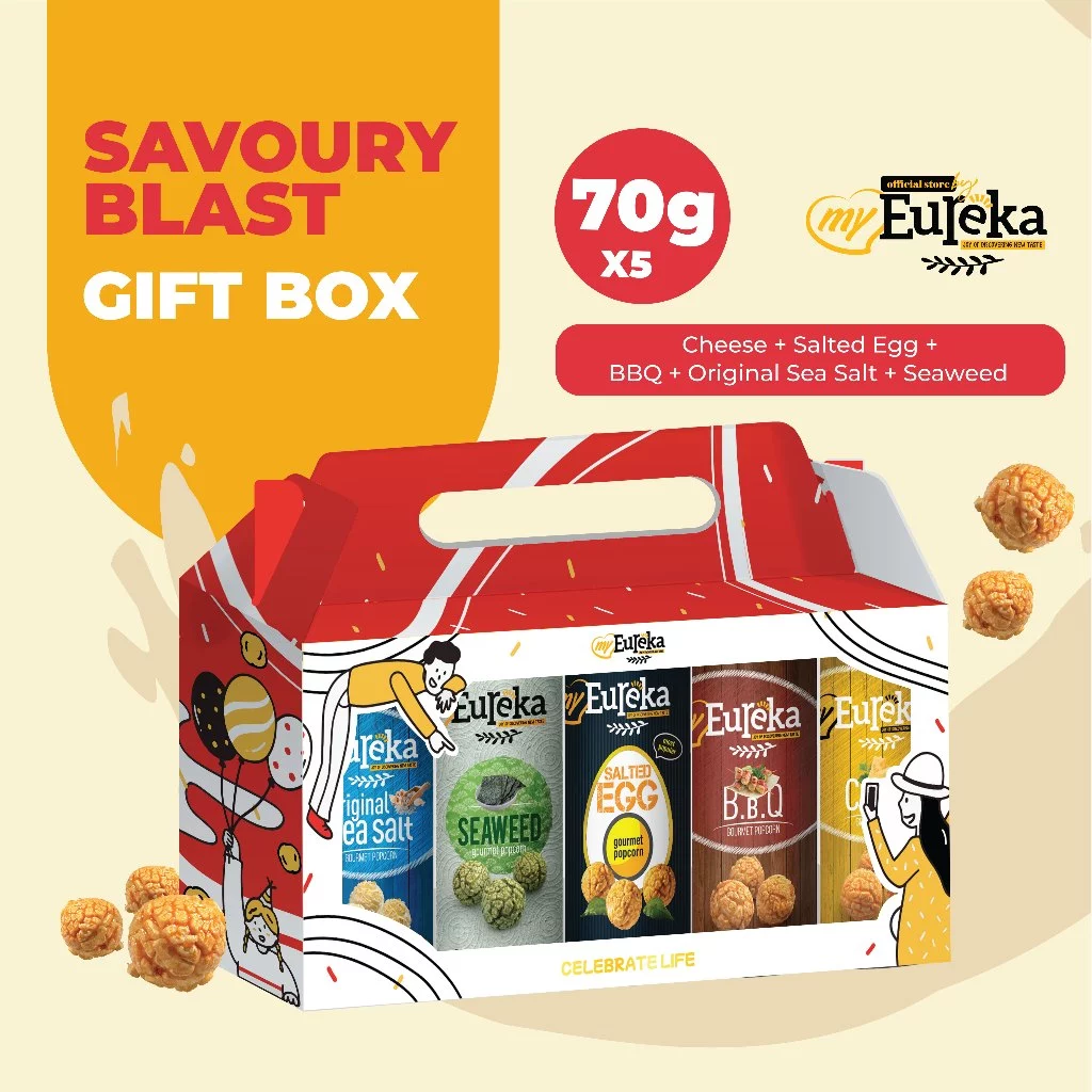 my-11134207-7r992-lrcri5lyzmk747 Eureka Popcorn Savoury Blast Gift Box Set (70g x5) - Image 1