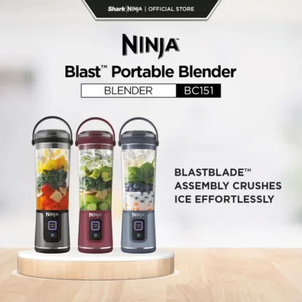Ninja Blast Portable Blender, 530ml, Rechargeable with USB-C Cord, Crushes Ice, lightweight, BPA Free, Ninja BC151SM